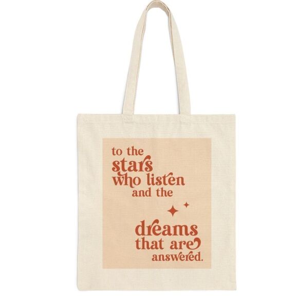 A Court of Thrones and Roses To the Stars Who Listen Cotton Tote - Picture 1 of 7
